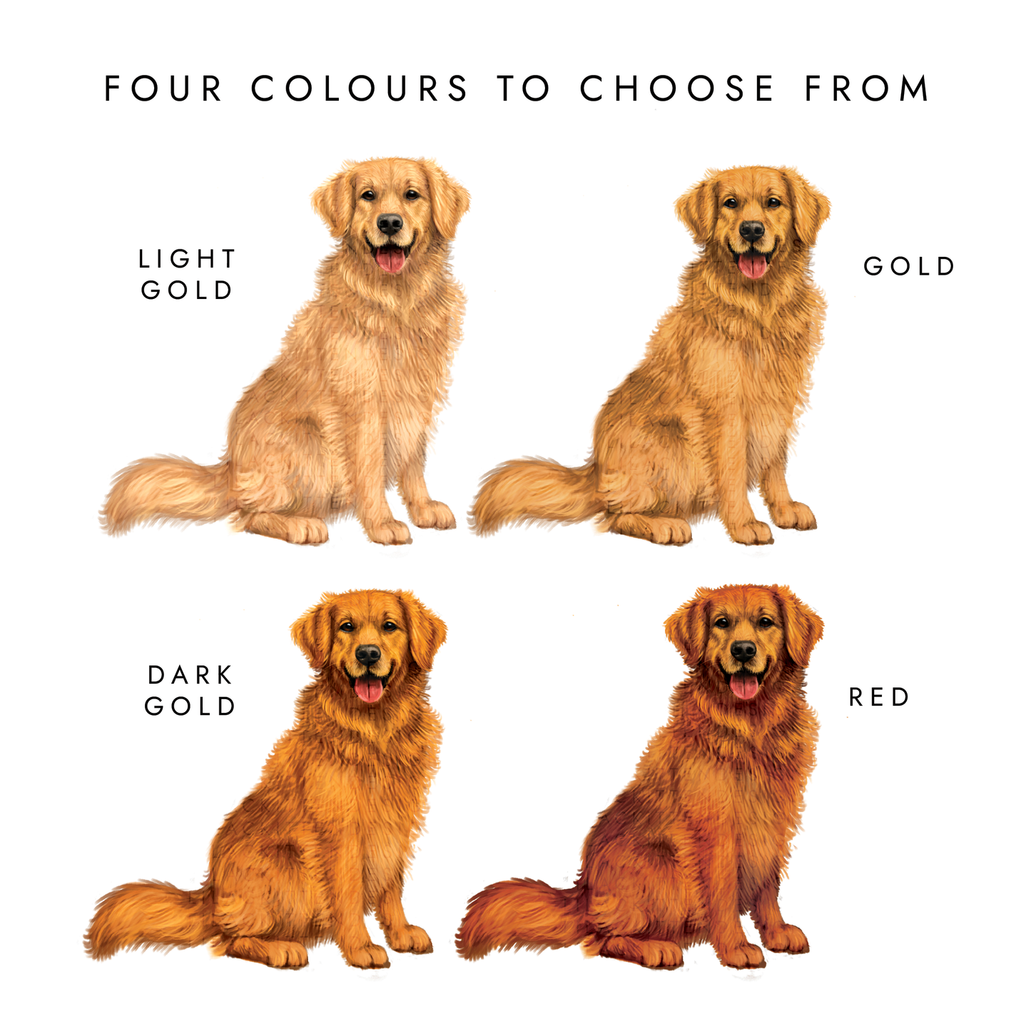 Personalised Golden Retriever Dog Valentine's Day Card