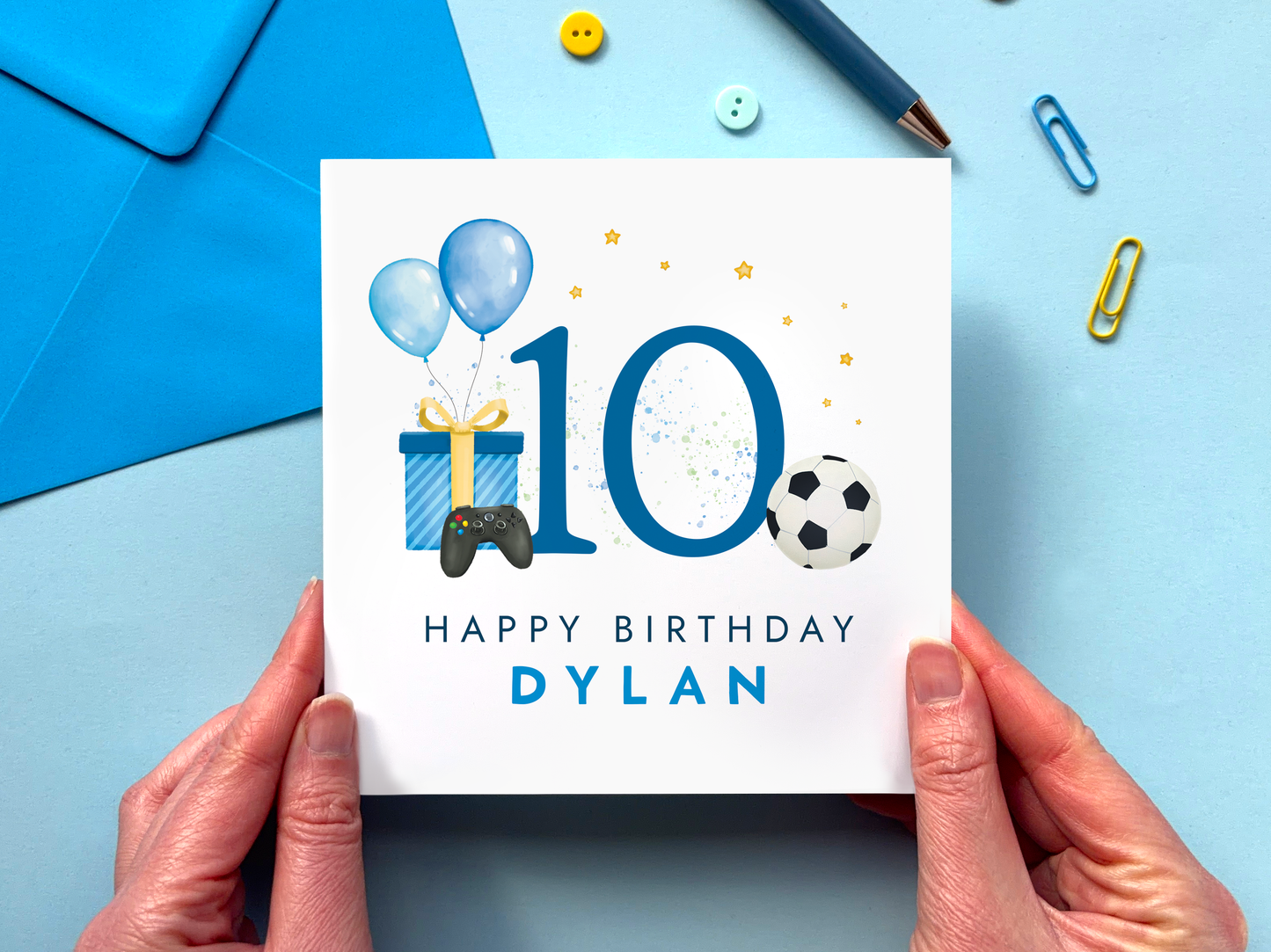 Personalised 10th Birthday Card for Boys