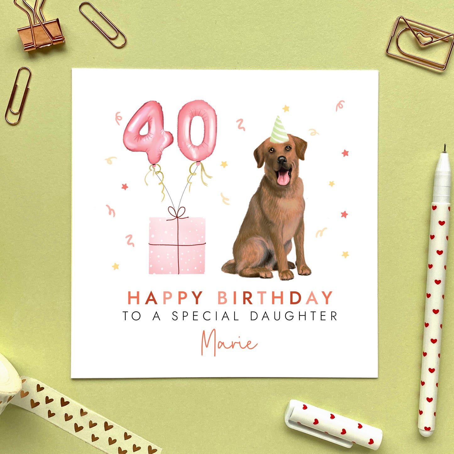 Chocolate Labrador Birthday Card for Her