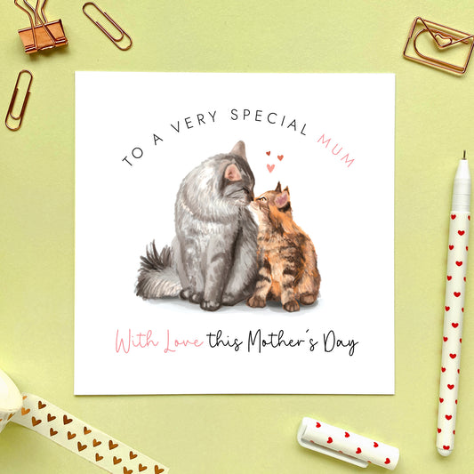 Personalised Cat and Kitten Mother's Day Card for Grandma