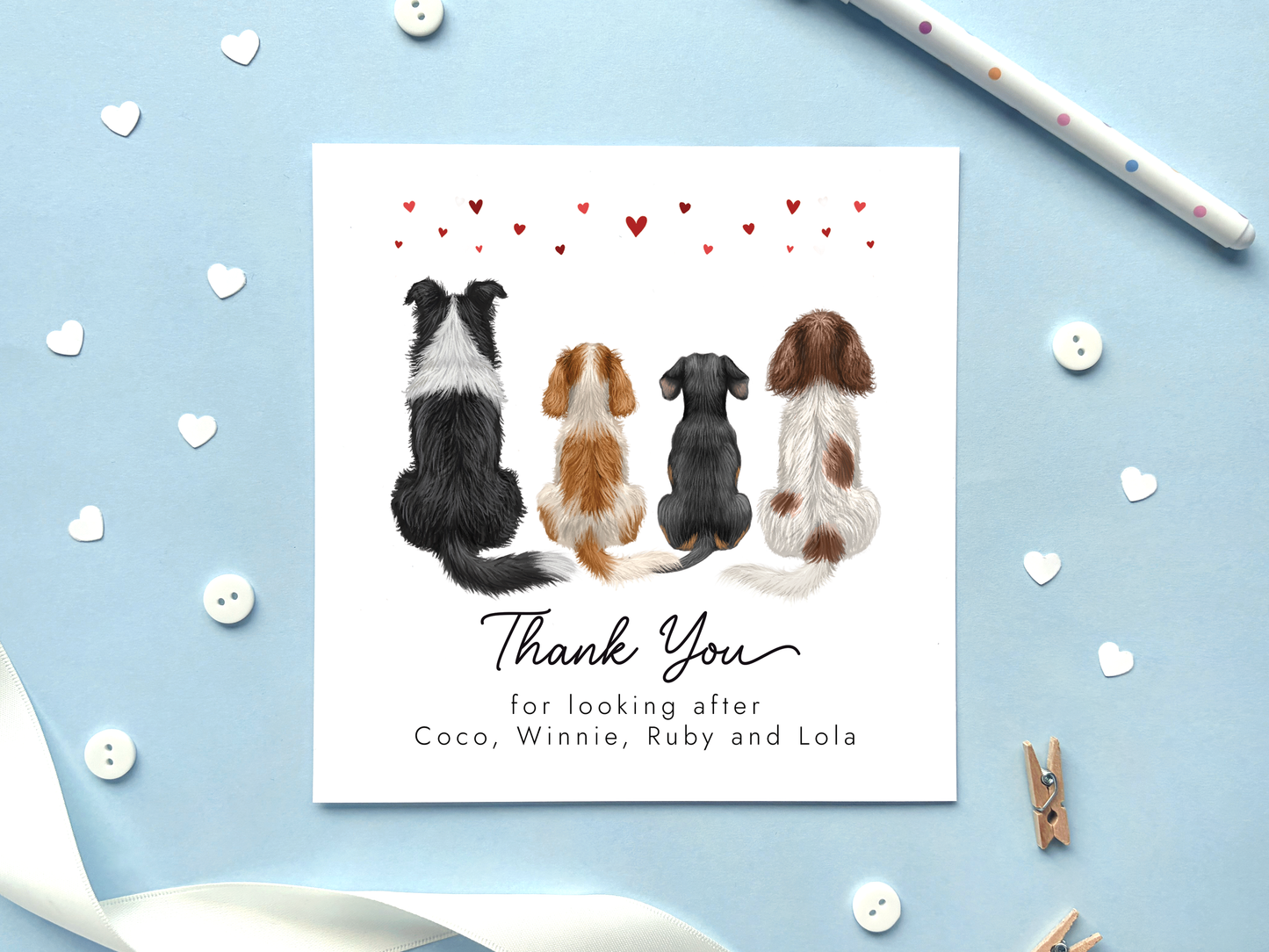 Personalised Dog Thank You Card
