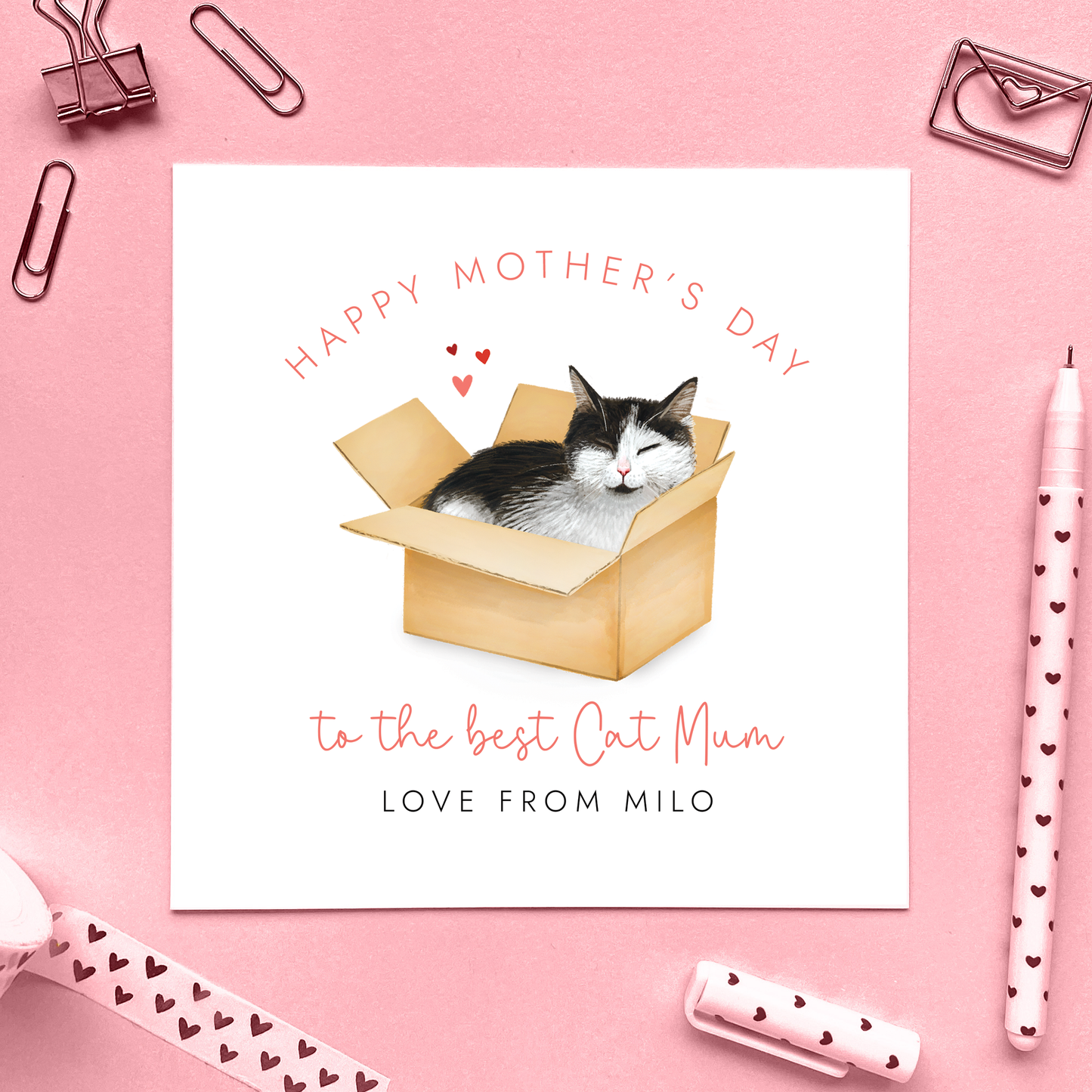 Personalised Choose the Cat Mother's Day Card for Cat Mum