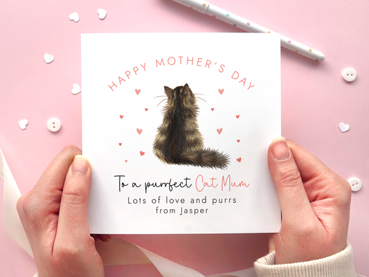 Personalised Cats Mothers Day Card