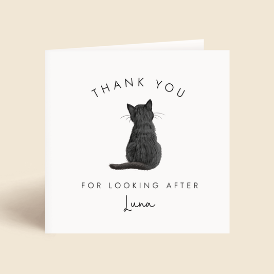 Personalised Cat Thank You Card