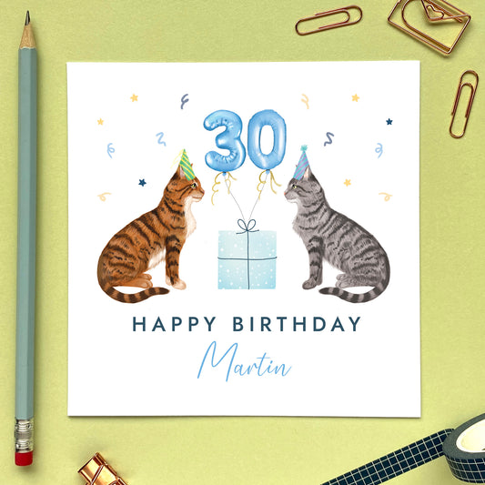 Choose the Cats Any Age Birthday Card for Him