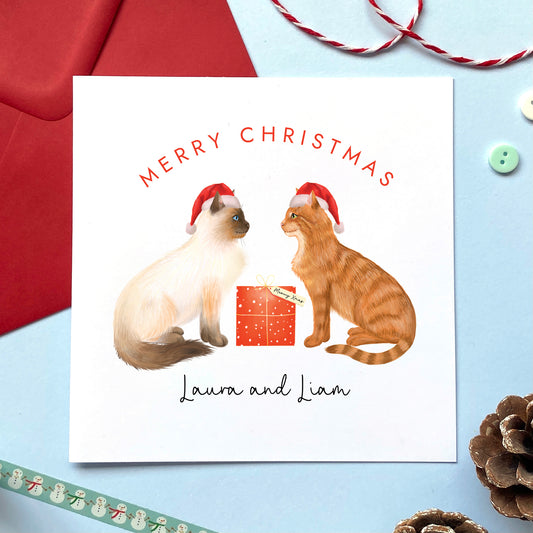Personalised Choose the Cats Christmas Card