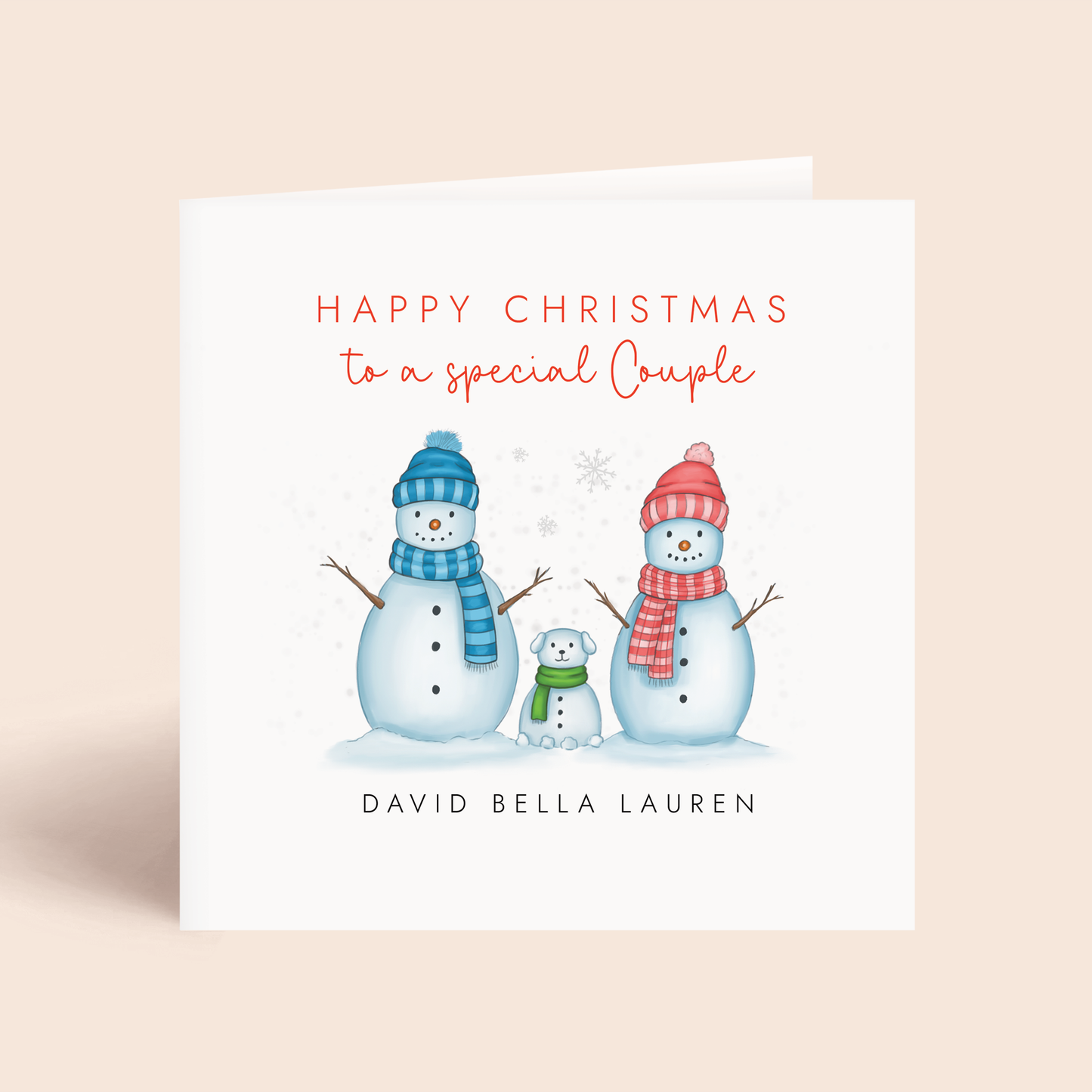 Personalised Christmas Card for Couple