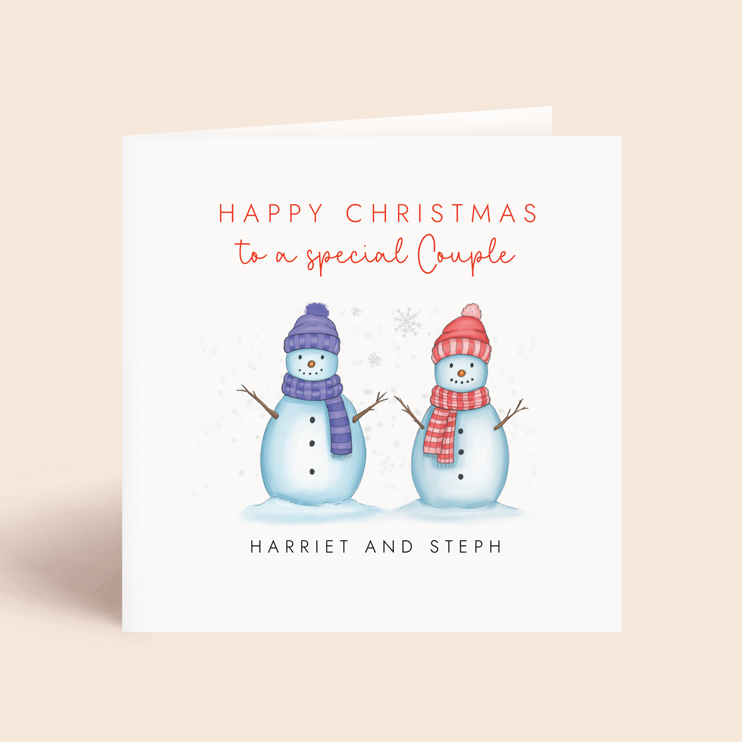 Personalised Christmas Card for Couple