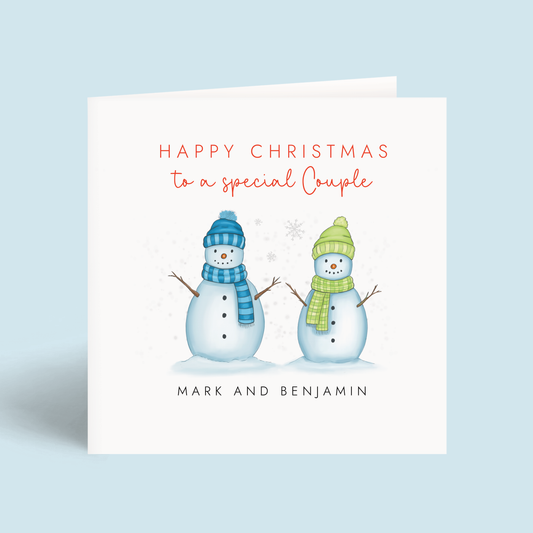 Personalised Christmas Card for Couple