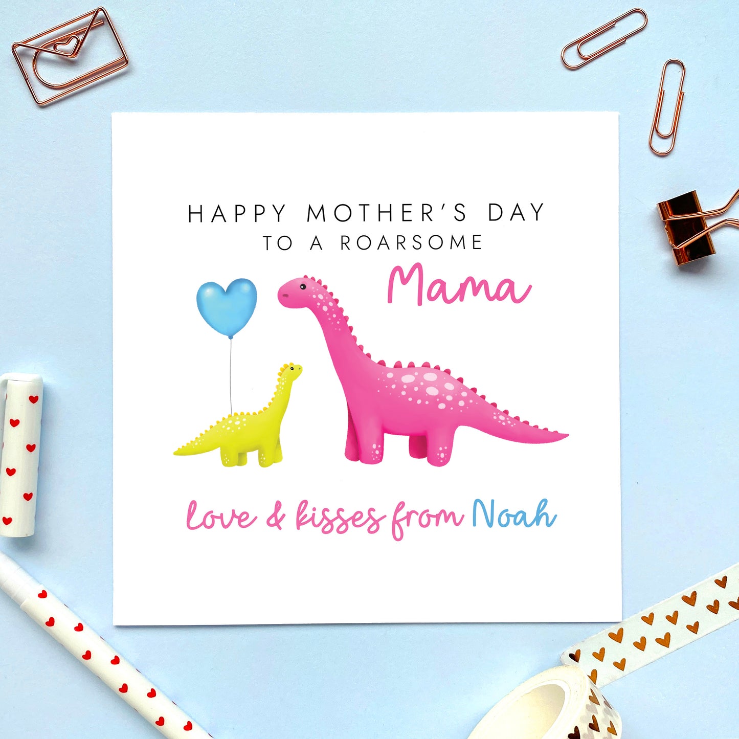 Personalised Dinosaur Mother's Day Card for Grandma
