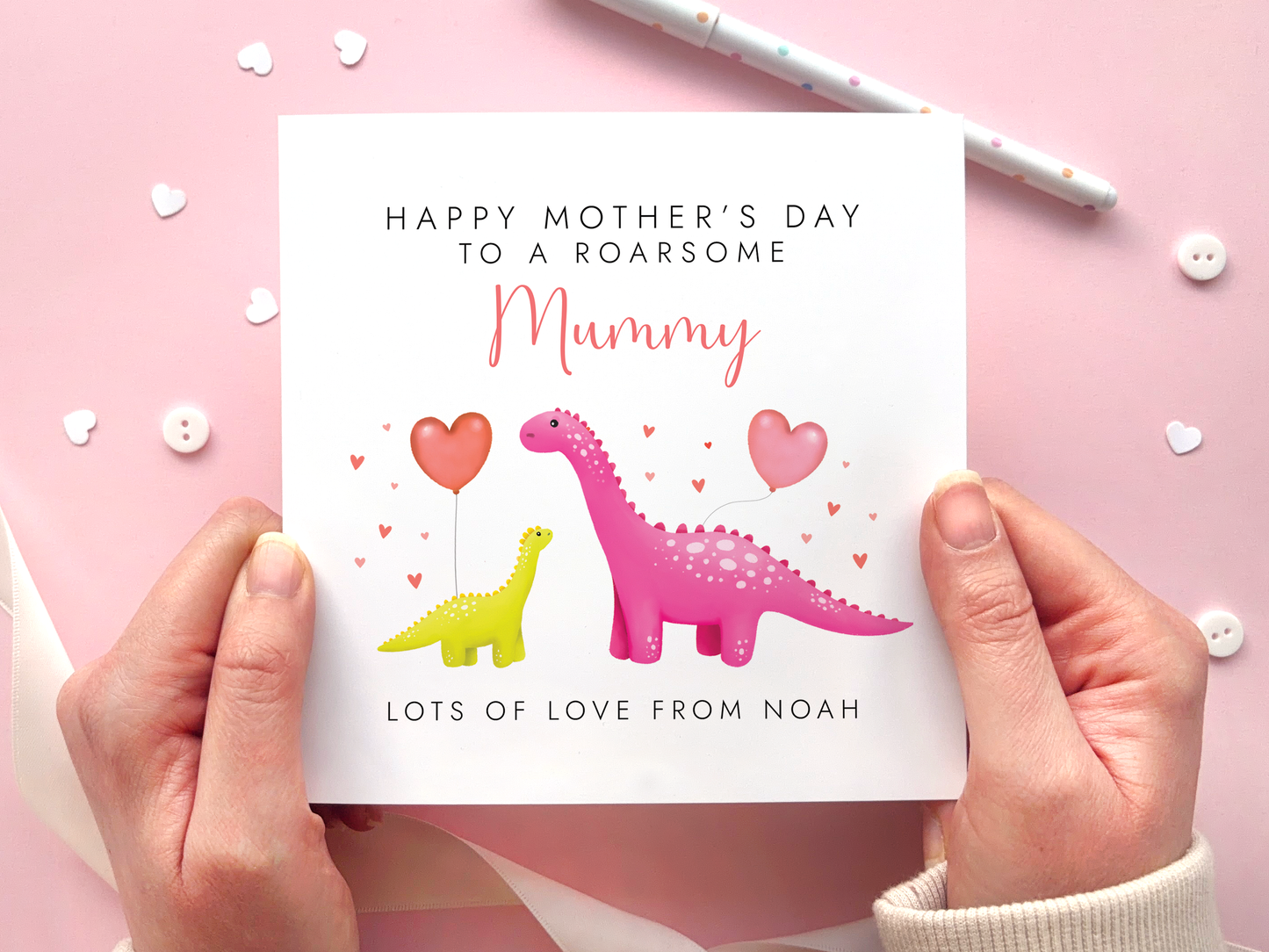 Personalised Dinosaur Mother's Day Card for Grandma