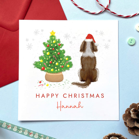 Personalised Springer Cocker Spaniel Dog Card