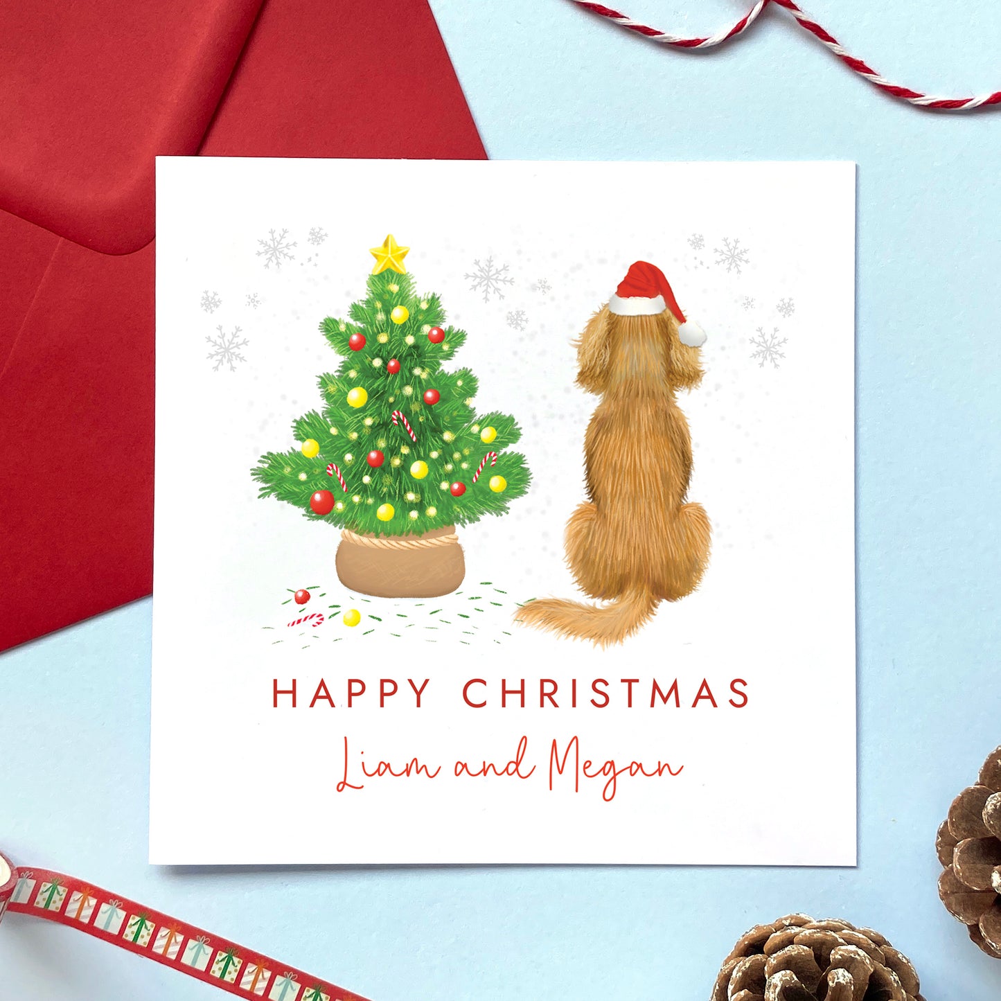 Personalised Springer Cocker Spaniel Dog Card