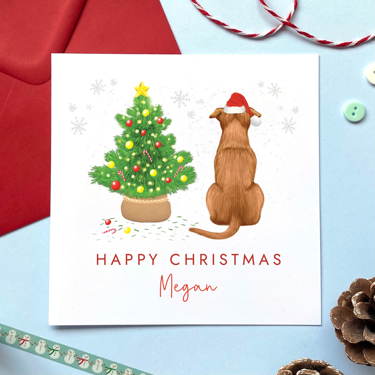 Personalised Staffy Christmas Card