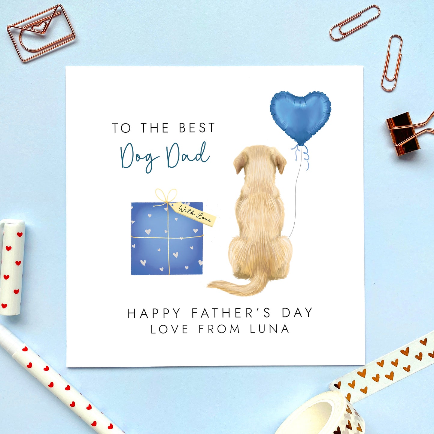 Custom From the Dog Fathers Day Card