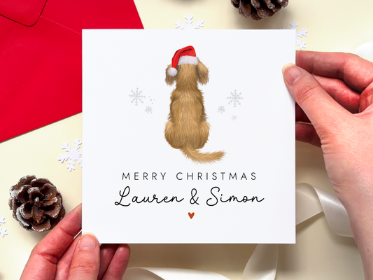 Personalised Dachshund Dog Christmas Card