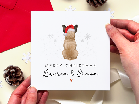 Personalised French Bulldog Christmas Card