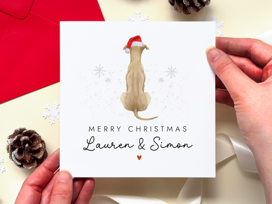 Personalised Greyhound Christmas Card