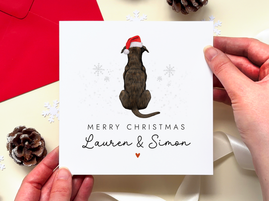 Personalised Staffy Christmas Card