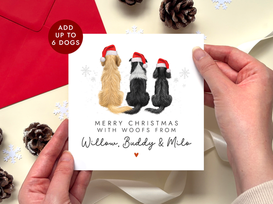 Personalised Christmas Card from Dogs