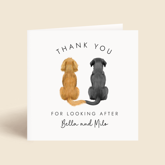 Personalised Dogs Thank You Card
