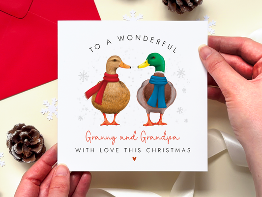 Ducks Christmas Card for Grandparents