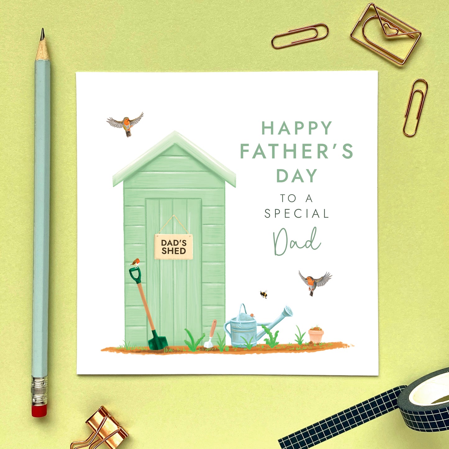 Garden Shed Fathers Day Card for Dad