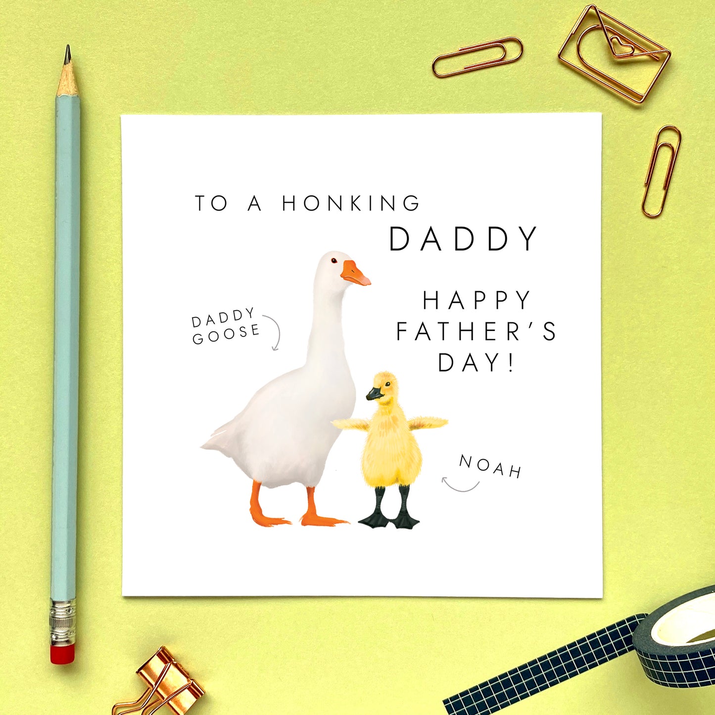 Personalised Goose Fathers Day Card