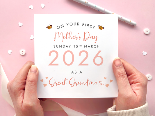 Personalised First Mother's Day Card for Nanny
