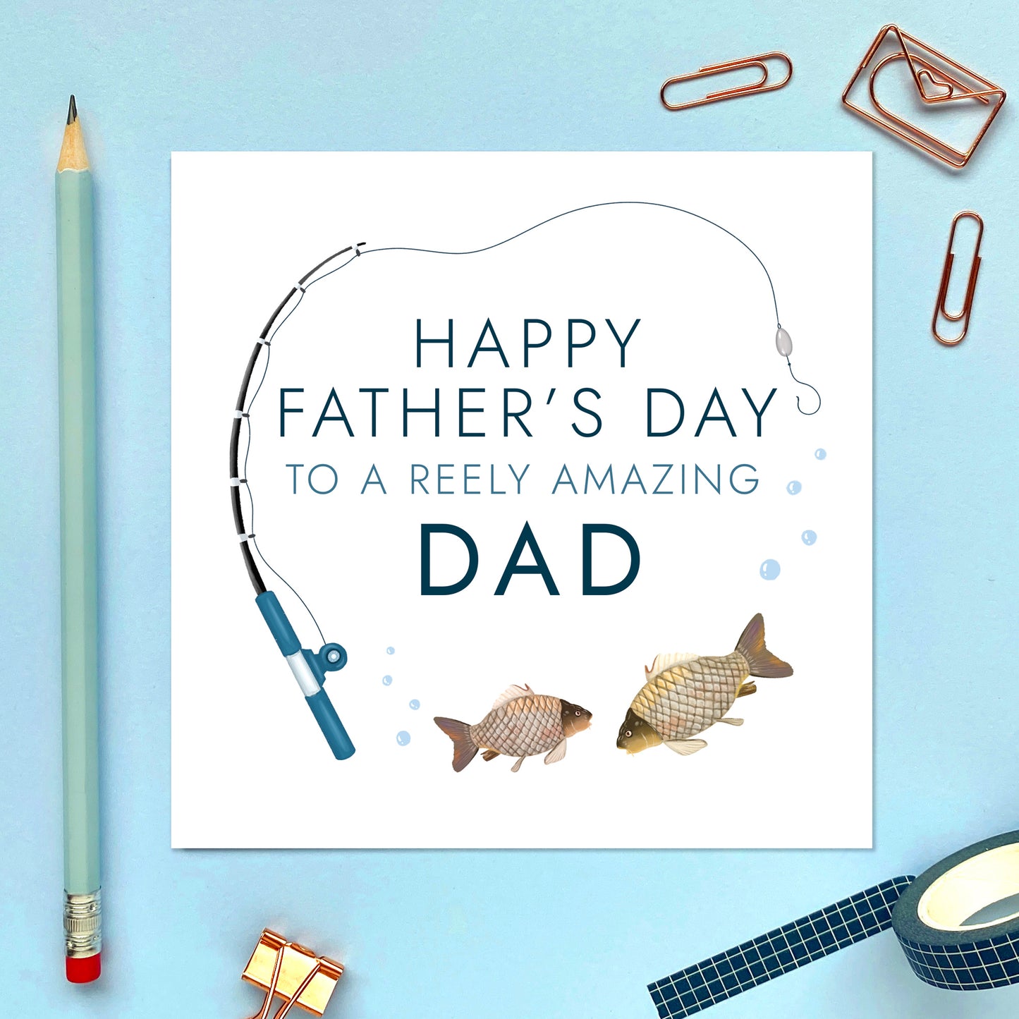 Fishing Fathers Day Card for Dad or Grandad