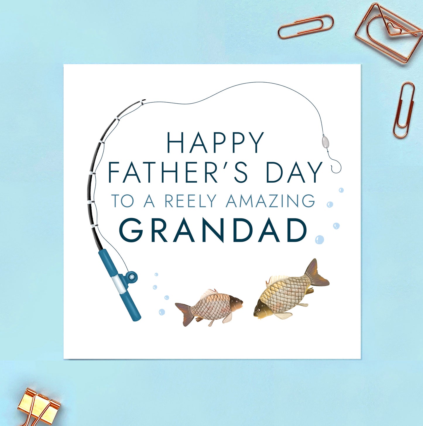Fishing Fathers Day Card for Dad or Grandad