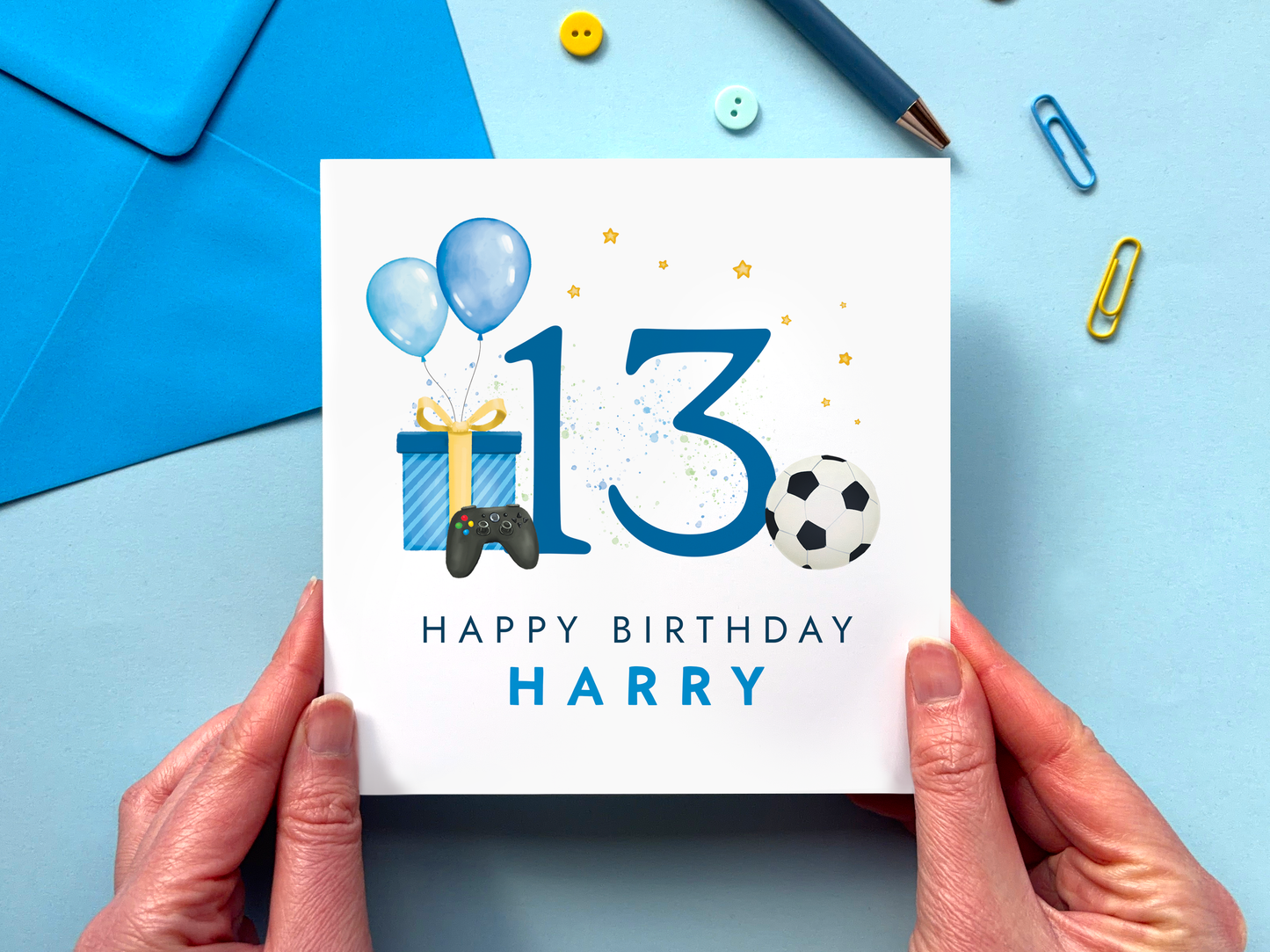 Personalised 13th Birthday Card for Boys