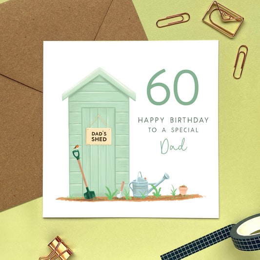 Personalised Garden Any Age Birthday Card for Dad