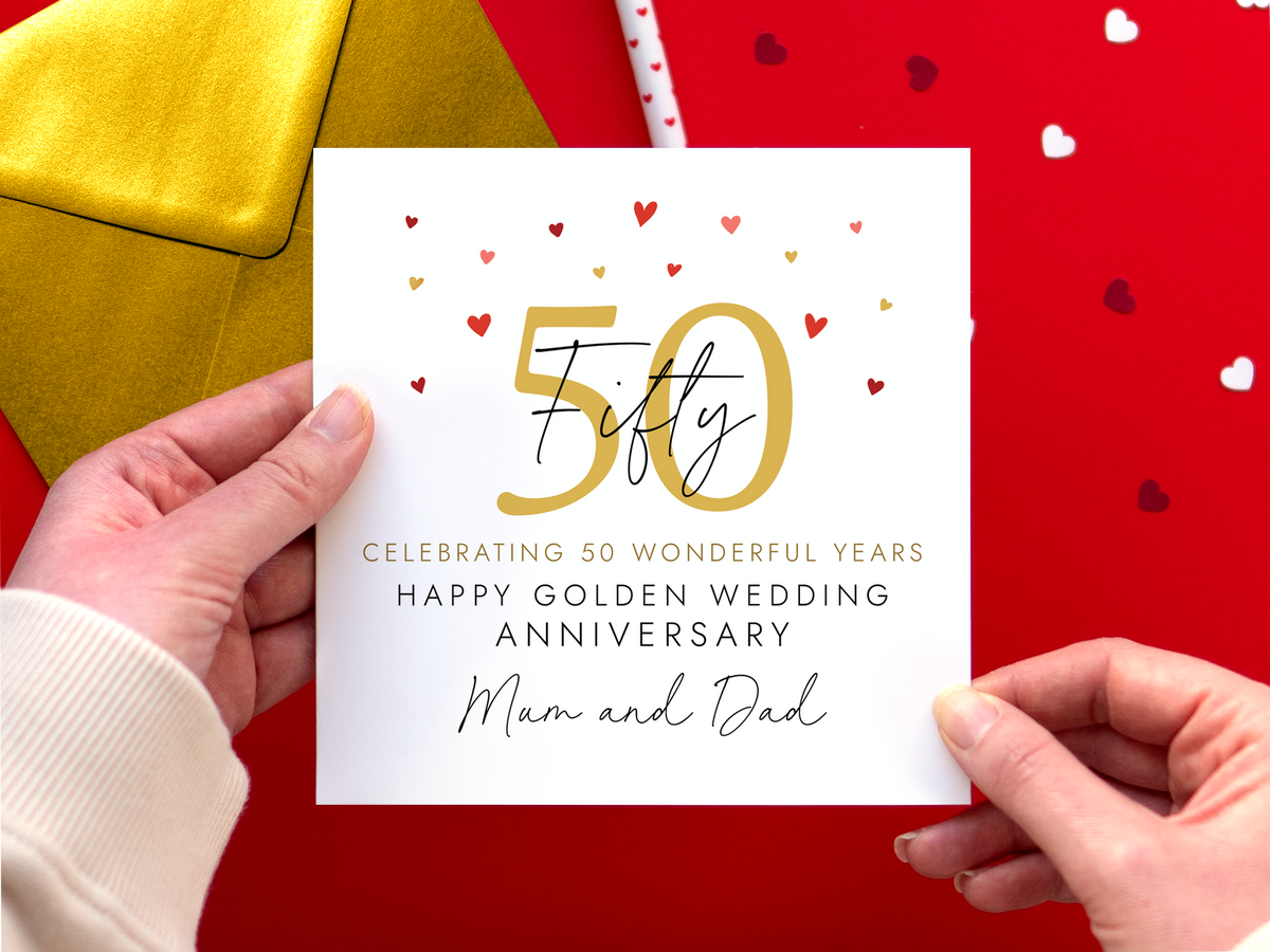 Golden Wedding Anniversary Card for Parents