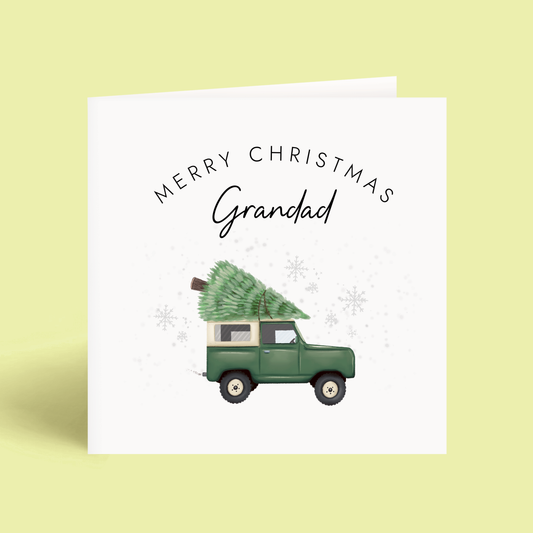 Personalised 4x4 Car Christmas Card