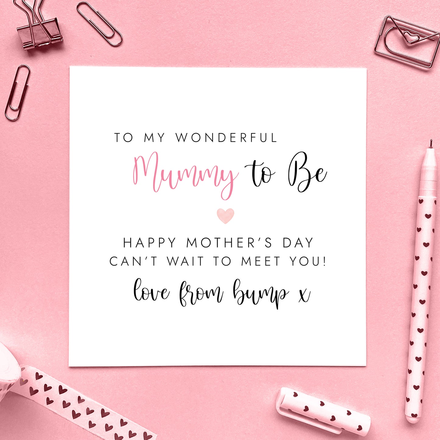 Personalised From the Bump Mother's Day Card for Grandmother To Be