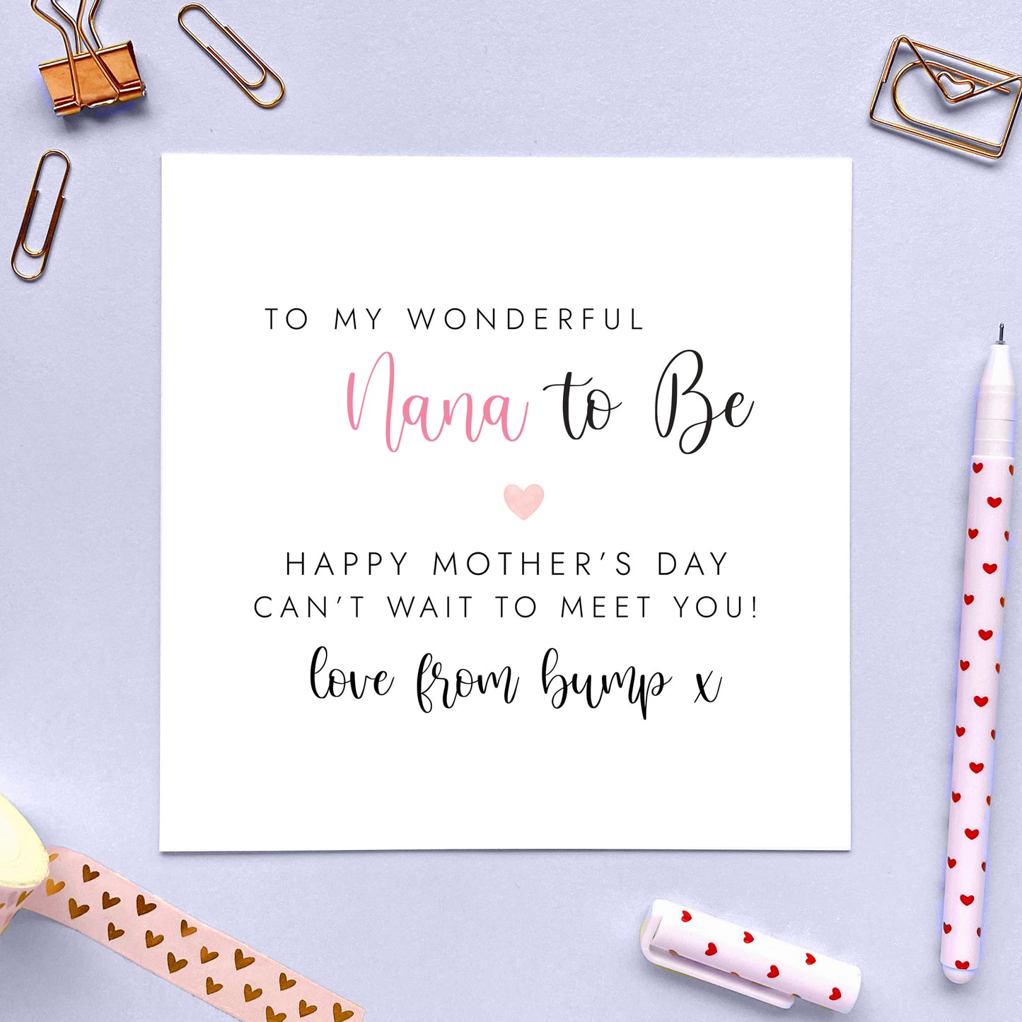 Personalised From the Bump Mother's Day Card for Mummy To Be