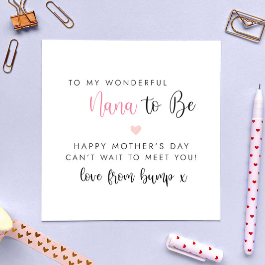 Personalised From the Bump Mother's Day Card for Mummy To Be