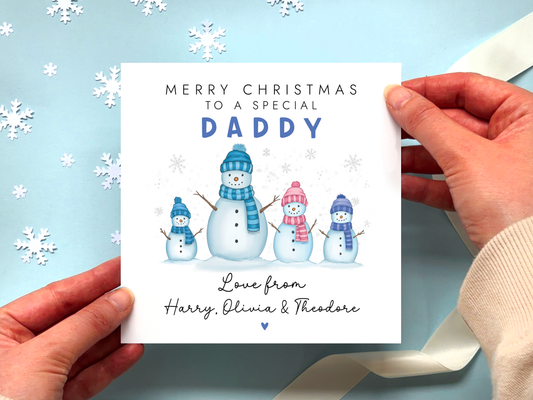 Personalised Christmas Card for Daddy
