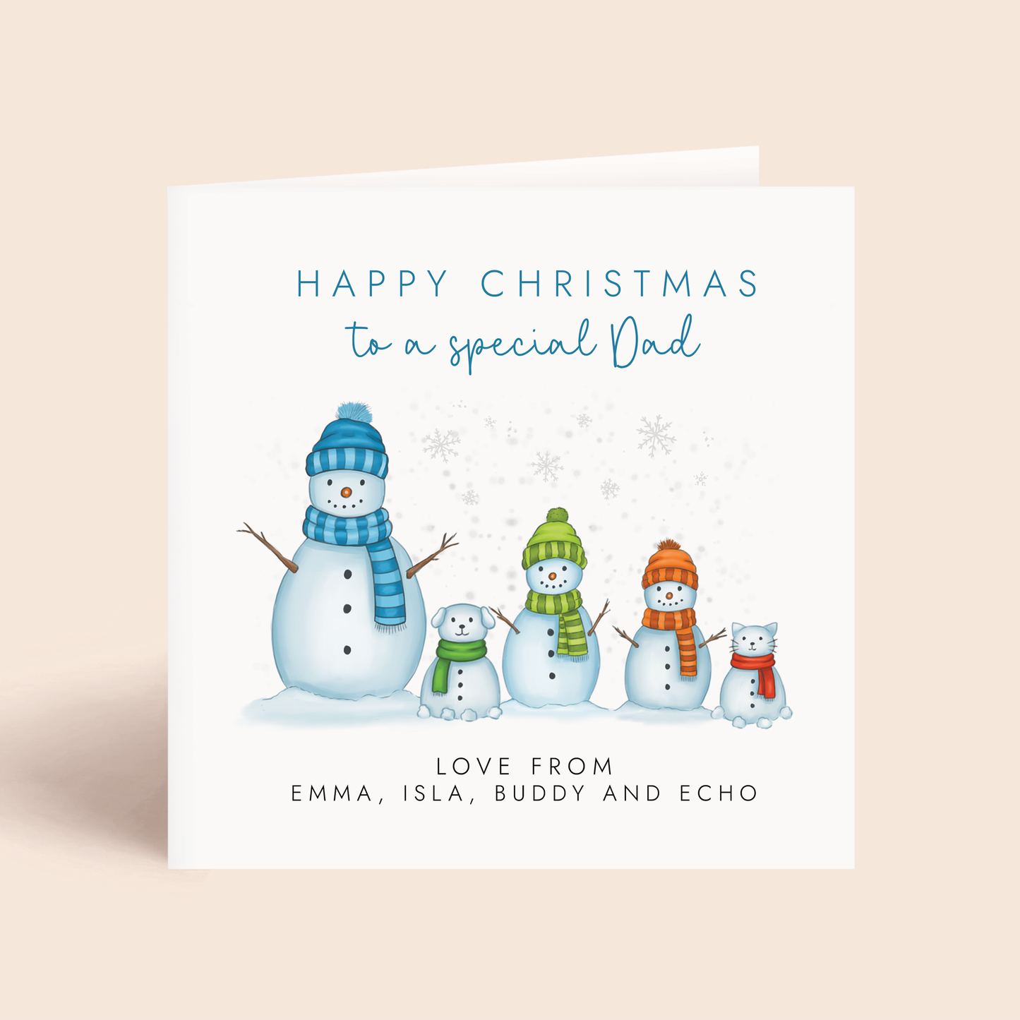 Personalised Christmas Card for Daddy