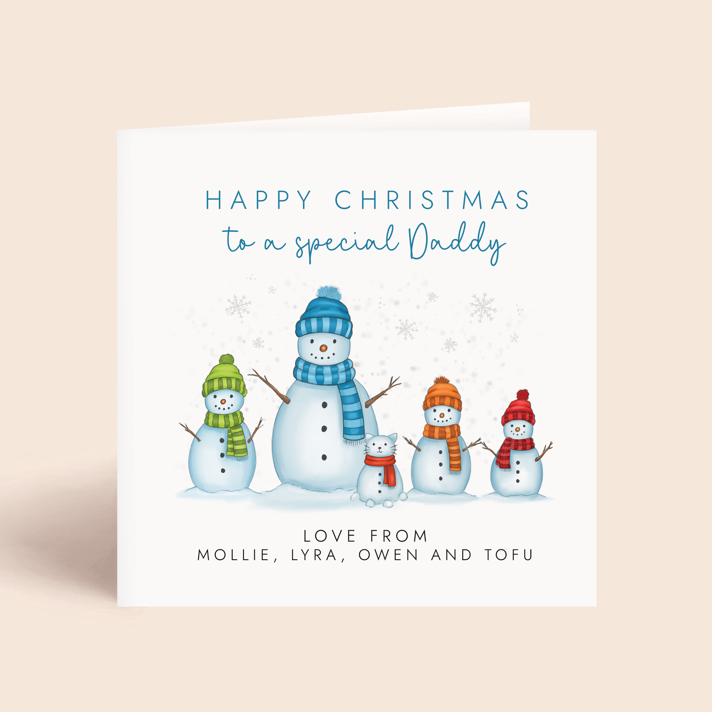 Personalised Christmas Card for Daddy