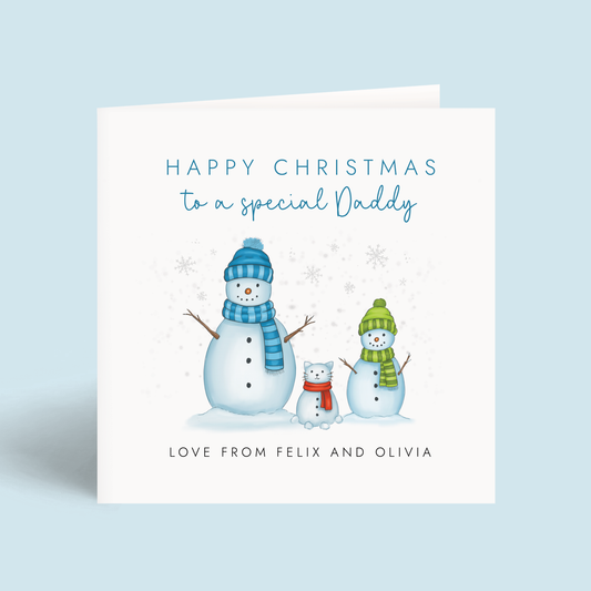 Personalised Christmas Card for Daddy
