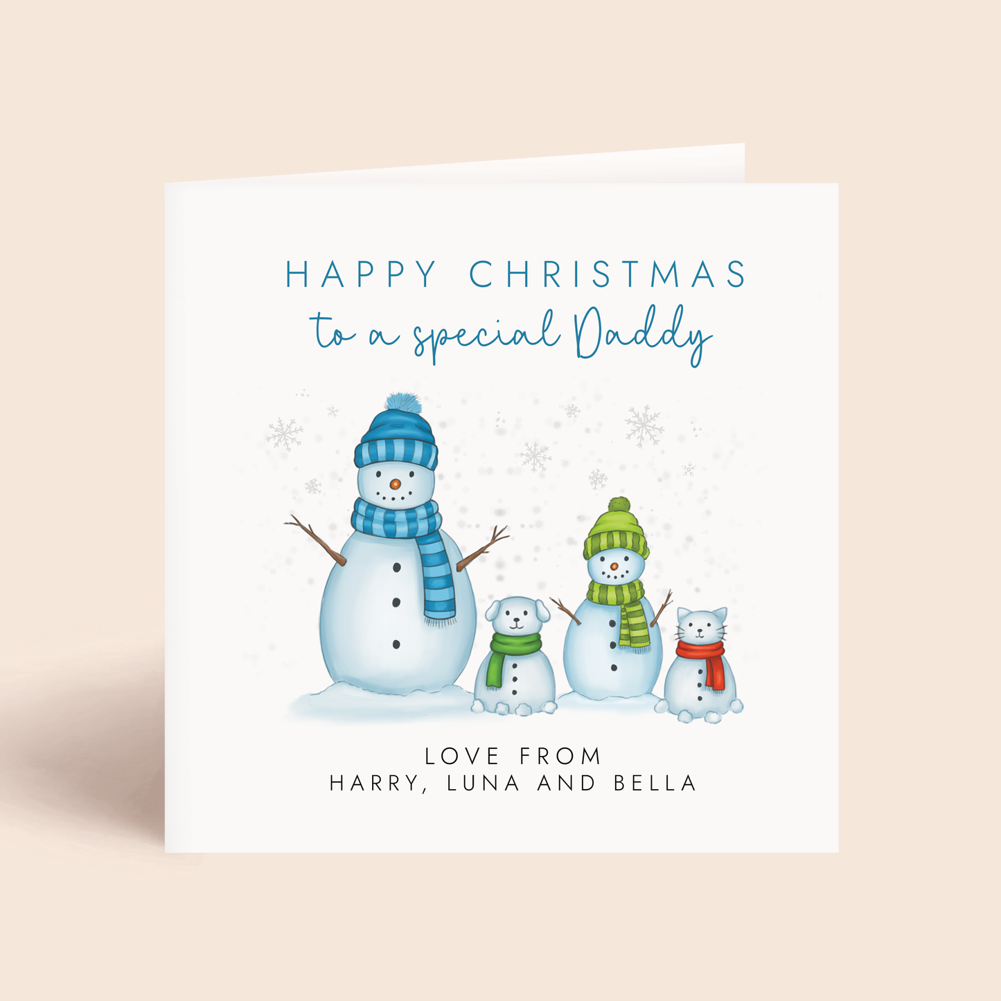 Personalised Christmas Card for Daddy