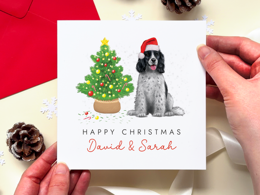 Personalised Spaniel Christmas Card