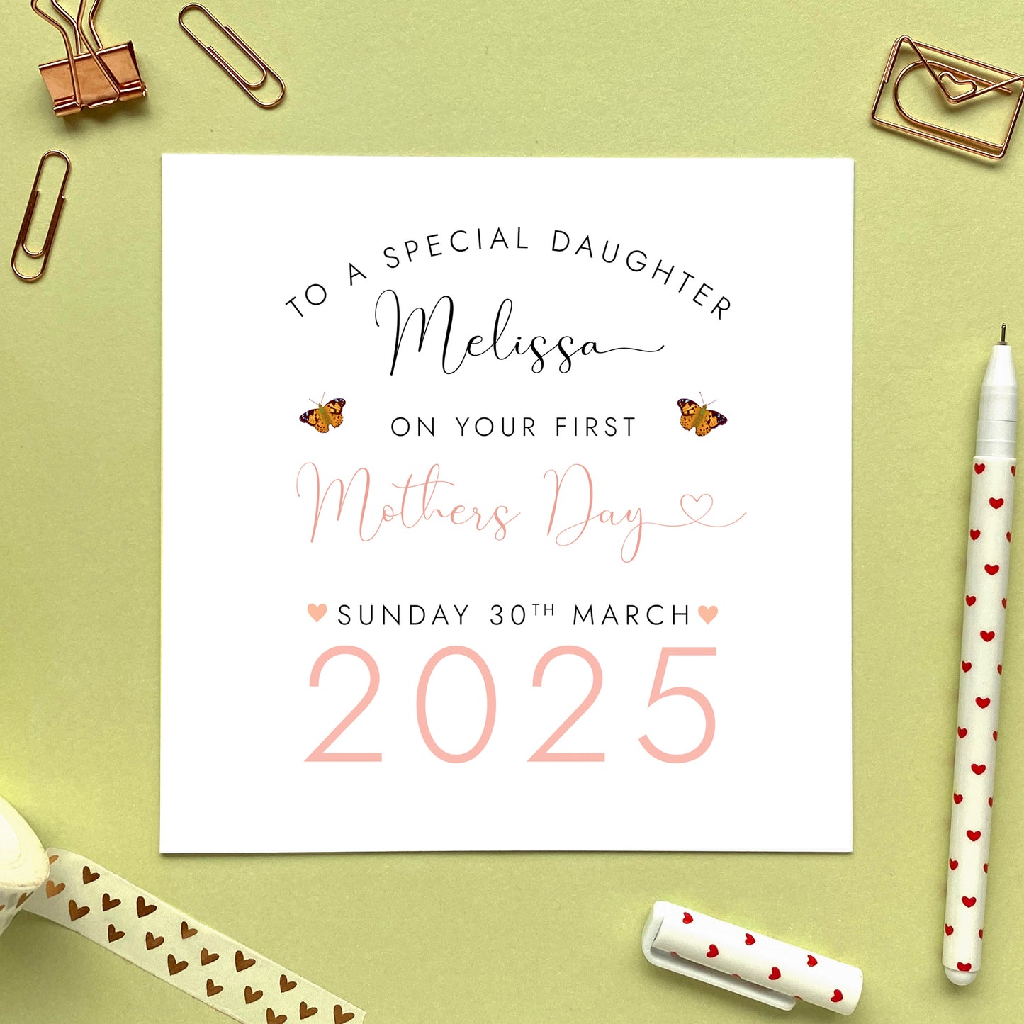 Personalised First Mother's Day Card for Daughter
