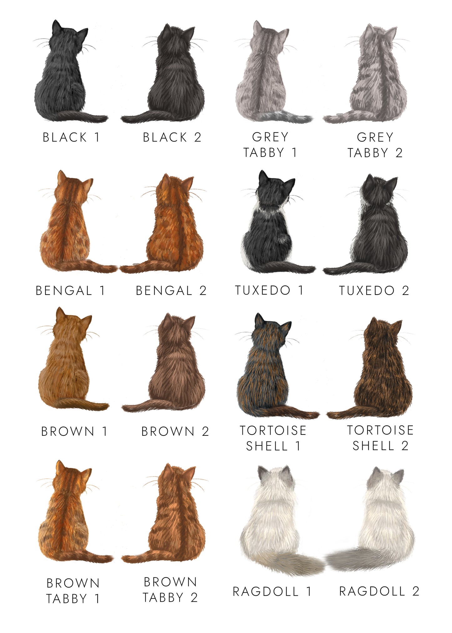 Personalised Choose the 2 Cats Christmas Card for Husband