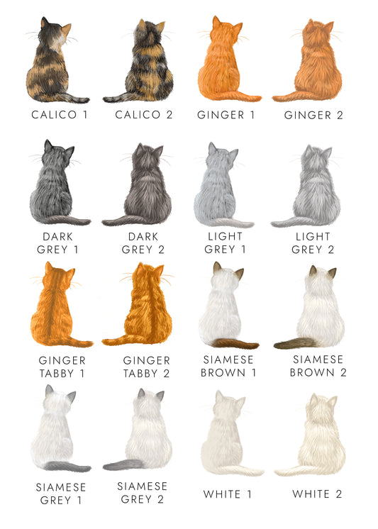 Personalised Choose the 2 Cats Christmas Card for Couple