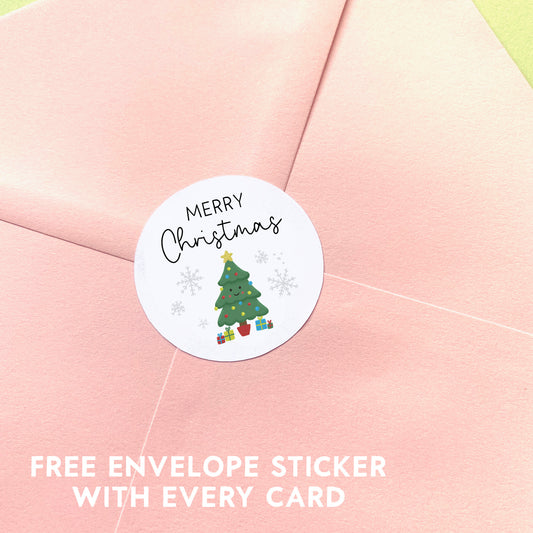 Personalised Fox Christmas Card for Girl