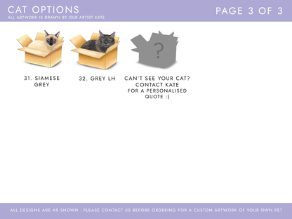 Personalised Cat in Box Birthday Card