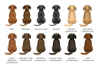 Personalised Dachshund Dog Christmas Card